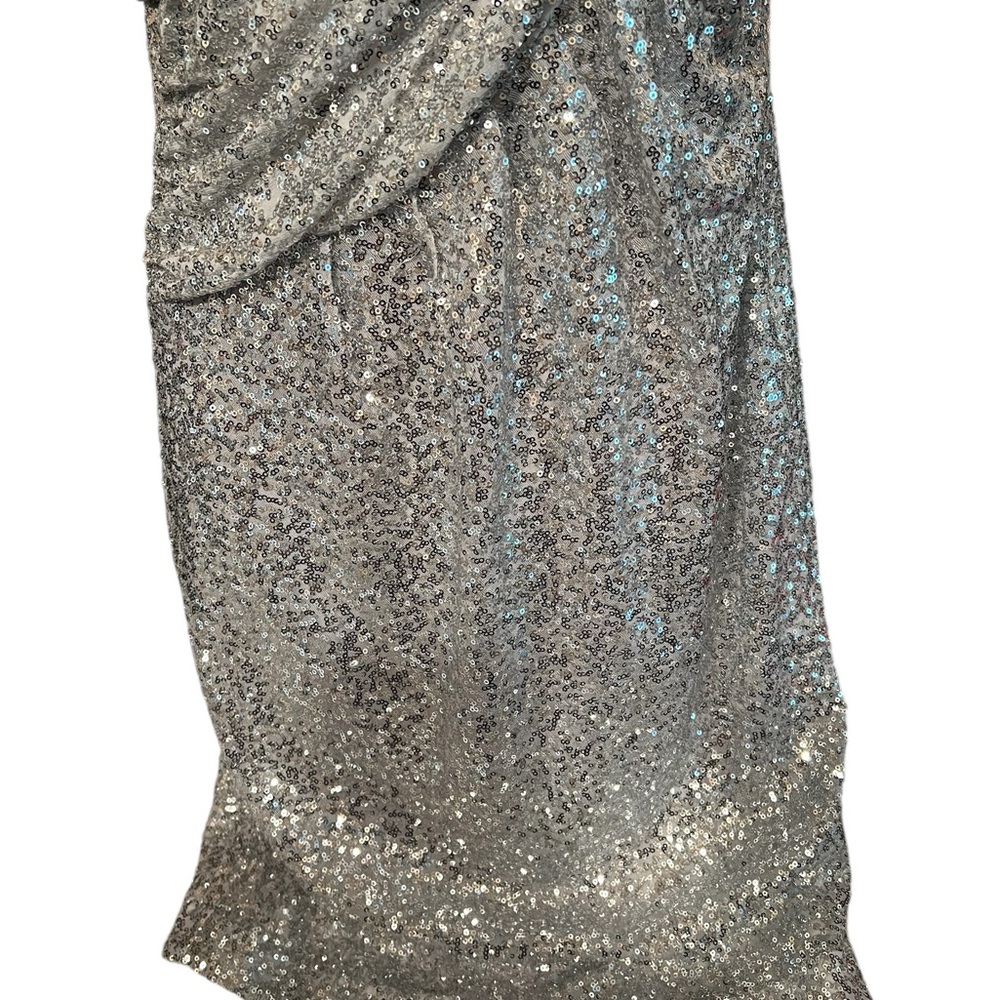 Calvin Klein Silver Completely Sequins Dress In E… - image 3